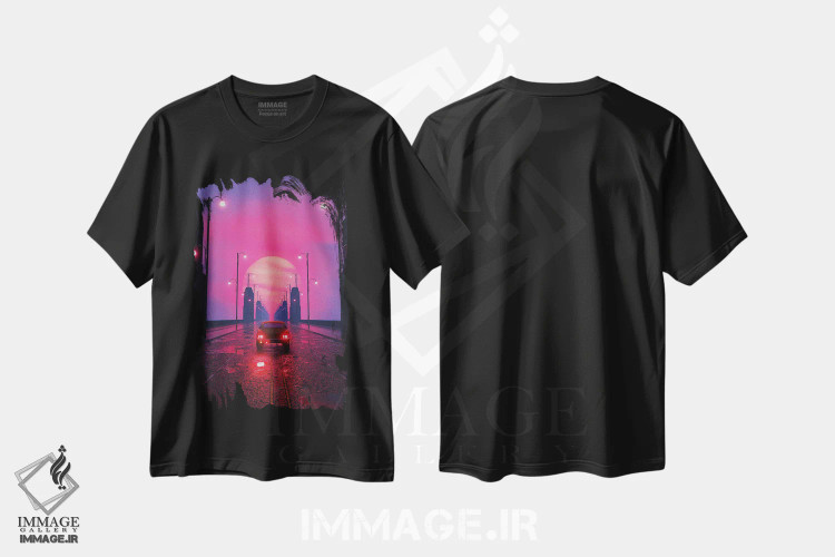 تیشرت مشکی طرح دار بلوار غروب، دکوراسیون جایگزین اثر داوانش آتری | immage.ir