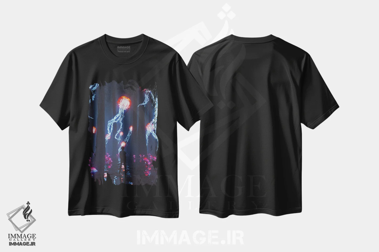 تیشرت مشکی طرح دار سرزمین فردا، دکوراسیون جایگزین اثر داوانش آتری | immage.ir