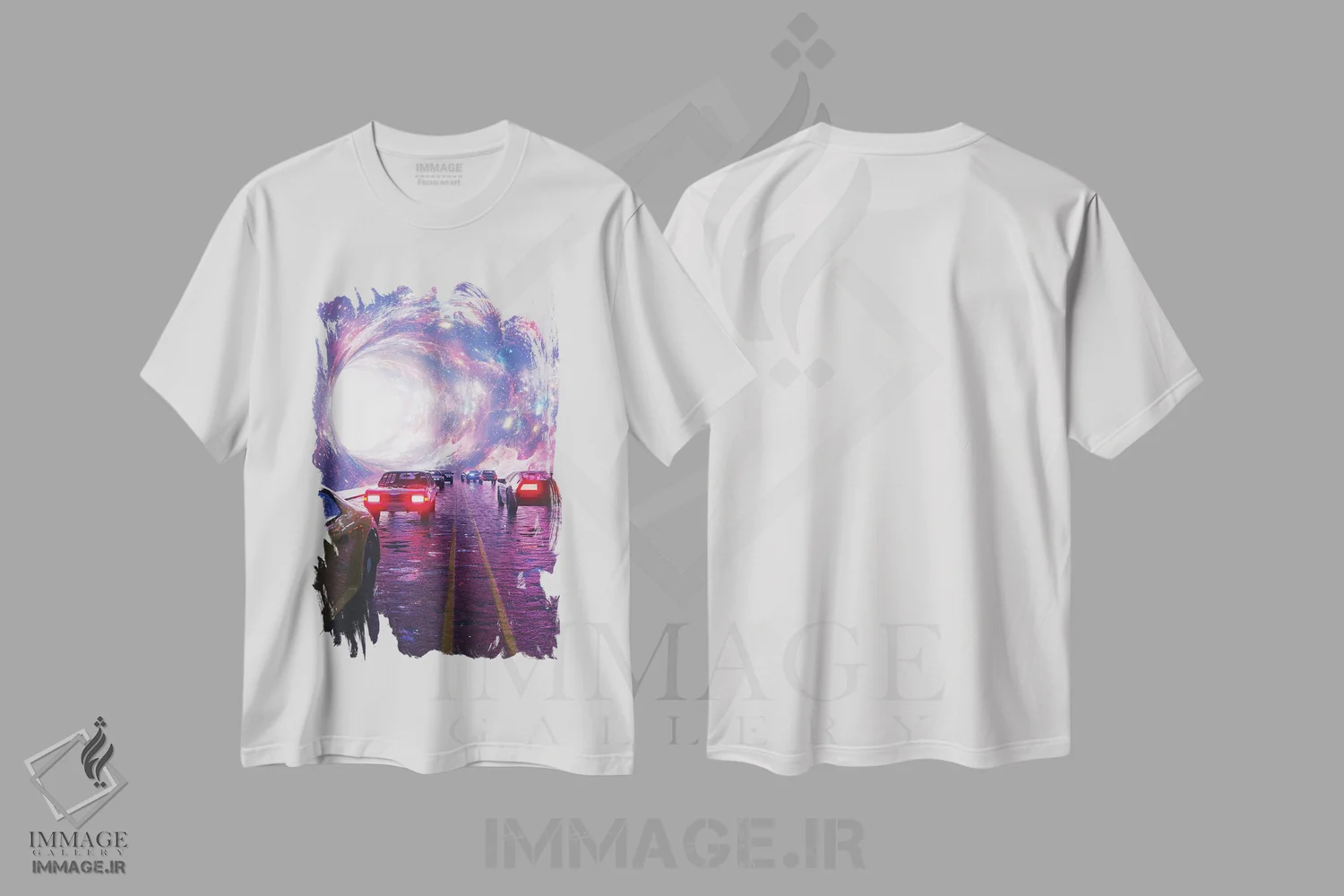 تیشرت سفید طرح دار سفر، دکوراسیون جایگزین اثر داوانش آتری | immage.ir