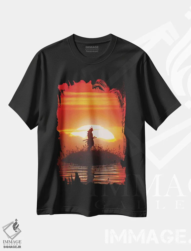 تیشرت مشکی طرح دار پس از آخرین نفس، تزئینی اثر داوانش آتری | فروشگاه ایماژ