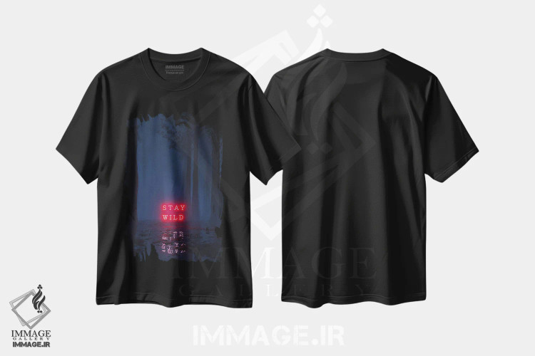 تیشرت مشکی طرح دار خود واقعی، دکوراسیون جایگزین اثر داوانش آتری | immage.ir