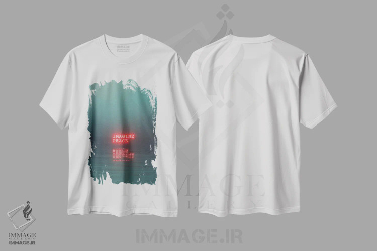 تیشرت سفید طرح دار مدیتیشن کن، تزئینی اثر داوانش آتری | فروشگاه ایماژ