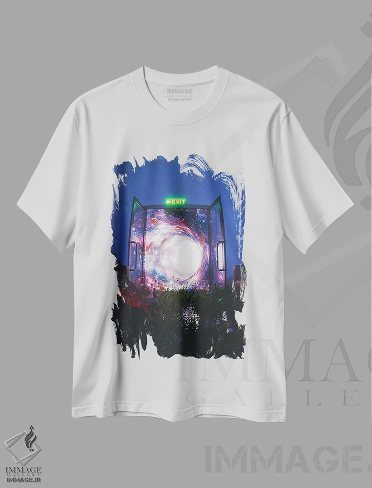 تیشرت سفید طرح دار رویاهای چشم باز، هنر دیجیتال اثر داوانش آتری | فروشگاه ایماژ