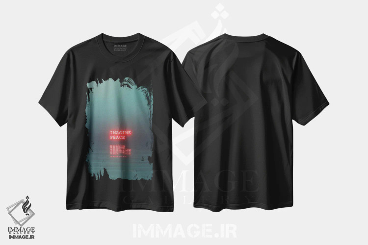 تیشرت مشکی طرح دار مدیتیشن کن، تزئینی اثر داوانش آتری | immage.ir