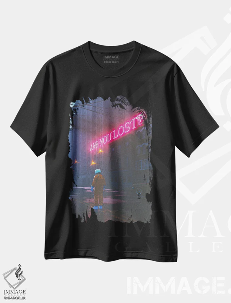 تیشرت مشکی طرح دار گم شدی؟، دکوراسیون جایگزین اثر داوانش آتری | فروشگاه ایماژ