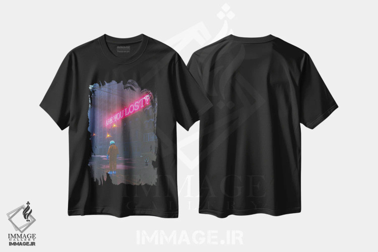 تیشرت مشکی طرح دار گم شدی؟، دکوراسیون جایگزین اثر داوانش آتری | فروشگاه ایماژ