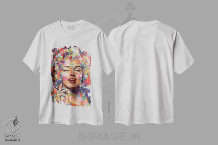 تیشرت سفید طرح دار مرلین مونرو، دکور معاصر اثر لئون دوونیس | immage.ir