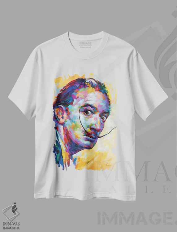 تیشرت سفید طرح دار دالی، هنر فاخر معاصر اثر لئون دوونیس | فروشگاه ایماژ