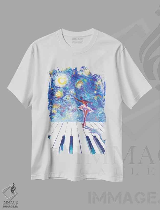 تیشرت سفید طرح دار آثار لئون دوونیس - immage.ir