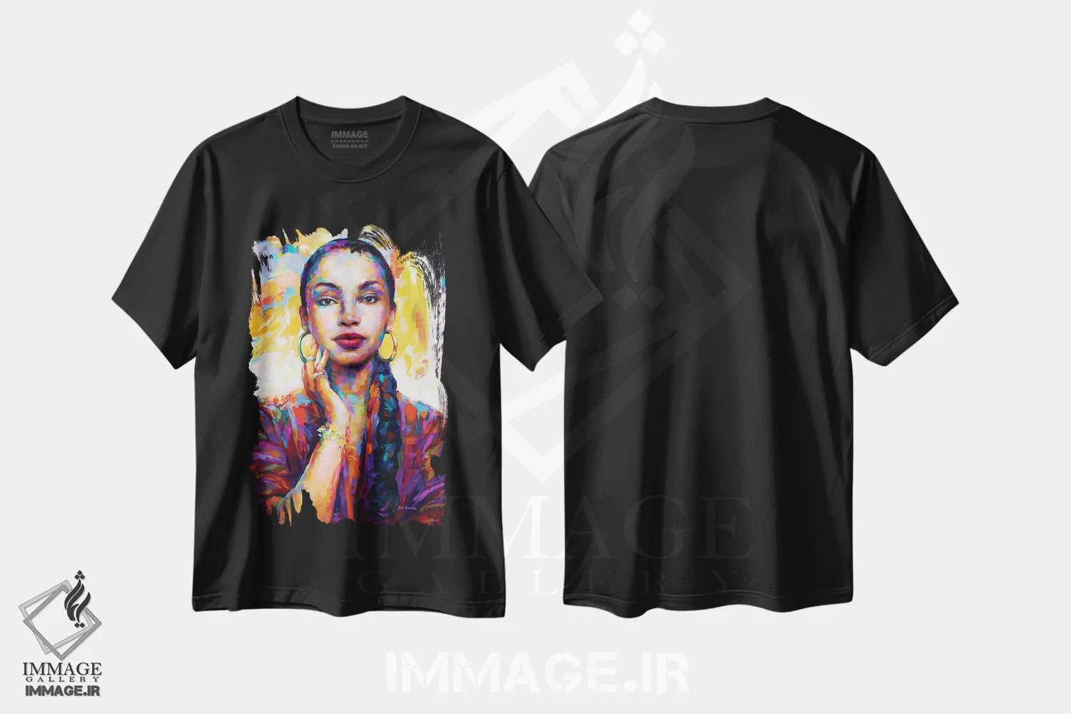 تیشرت مشکی طرح دار عشقی معمولی نیست، هنر فاخر معاصر اثر لئون دوونیس | immage.ir