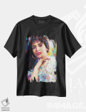 تیشرت مشکی طرح دار سلنا، هنر فاخر معاصر اثر لئون دوونیس | فروشگاه ایماژ