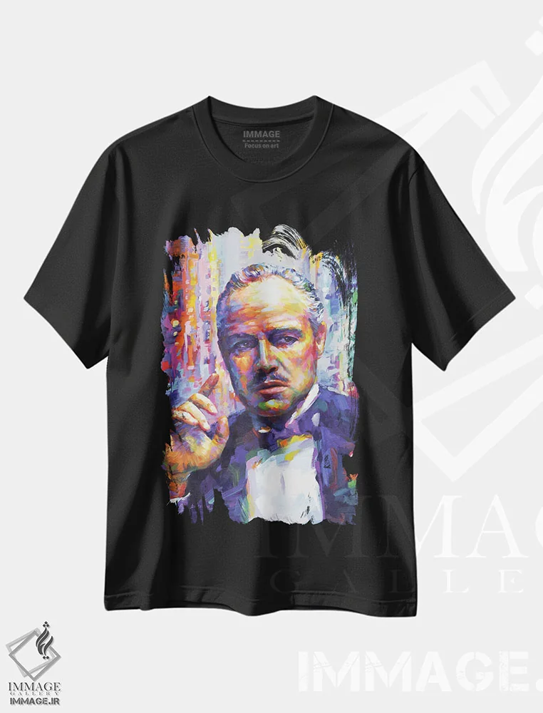 تیشرت مشکی طرح دار دان، هنر فاخر معاصر اثر لئون دوونیس | فروشگاه ایماژ