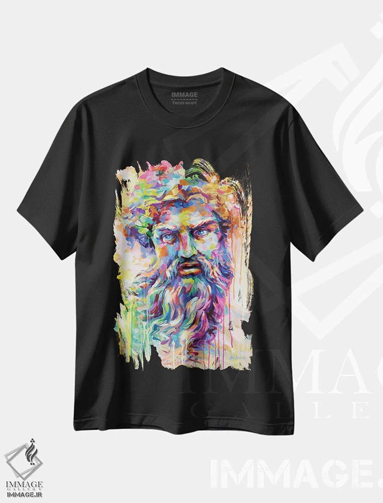 تیشرت مشکی طرح دار زئوس، دکور معاصر اثر لئون دوونیس | immage.ir