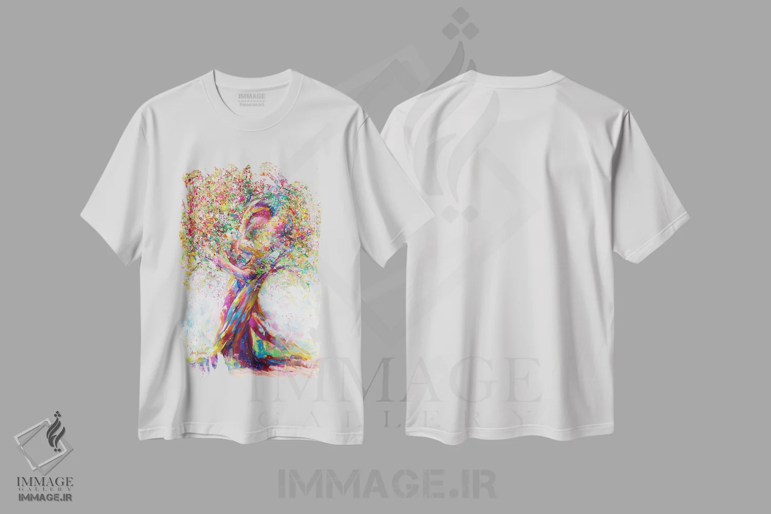تیشرت سفید طرح دار درخت عشق، دکور معاصر اثر لئون دوونیس | immage.ir