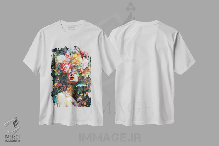 تیشرت سفید طرح دار عاشق شدن، هنر فاخر معاصر اثر لئون دوونیس | فروشگاه ایماژ
