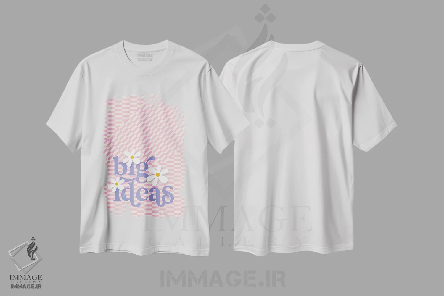 تیشرت سفید طرح دار ایده های بزرگ، تزئینی اثر دومینیک واری | فروشگاه ایماژ