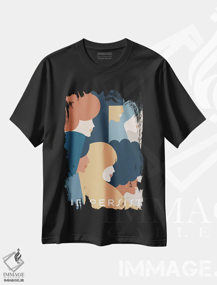 تیشرت مشکی طرح دار آثار دومینیک واری - فروشگاه ایماژ