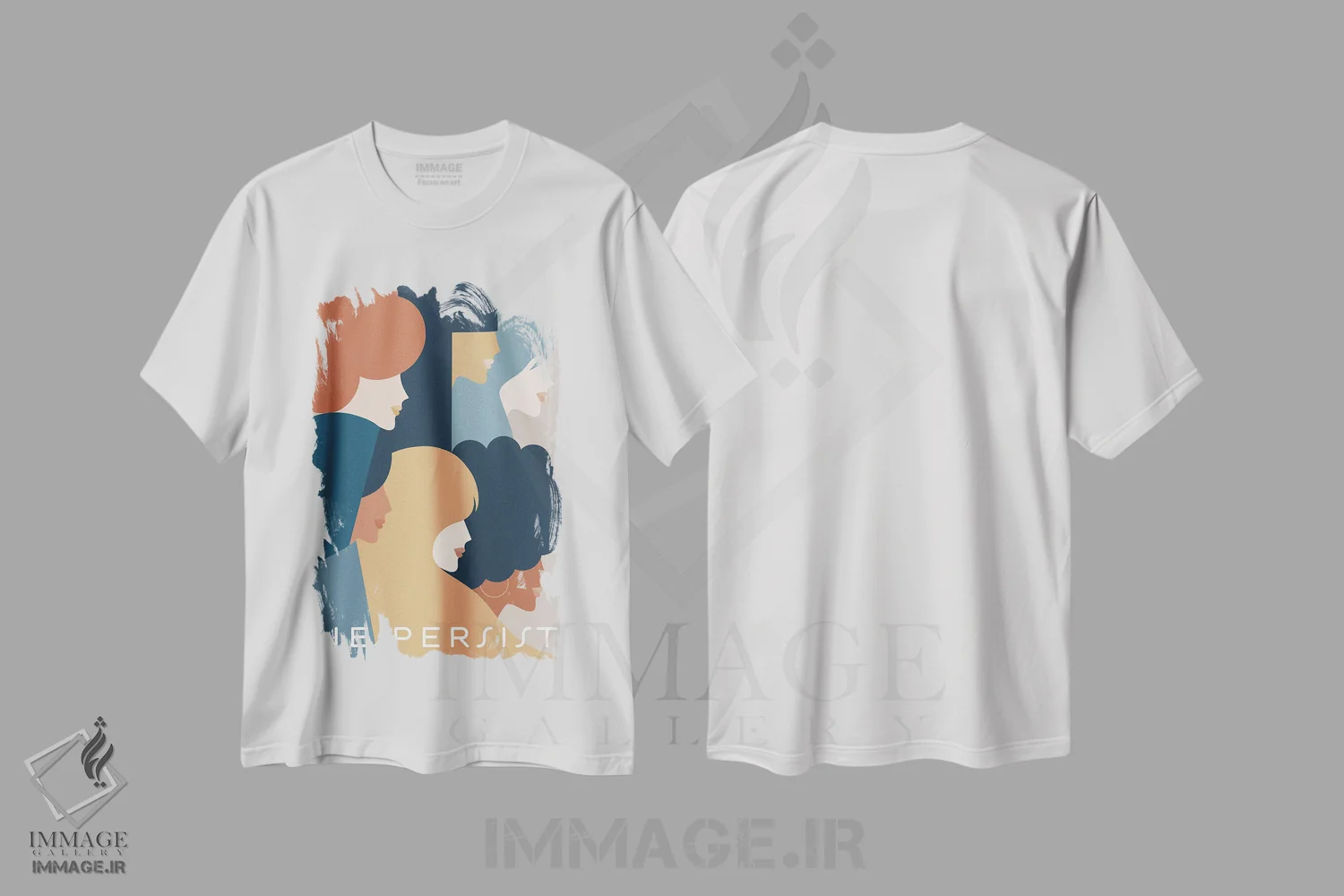 تیشرت سفید طرح دار آثار دومینیک واری - immage.ir