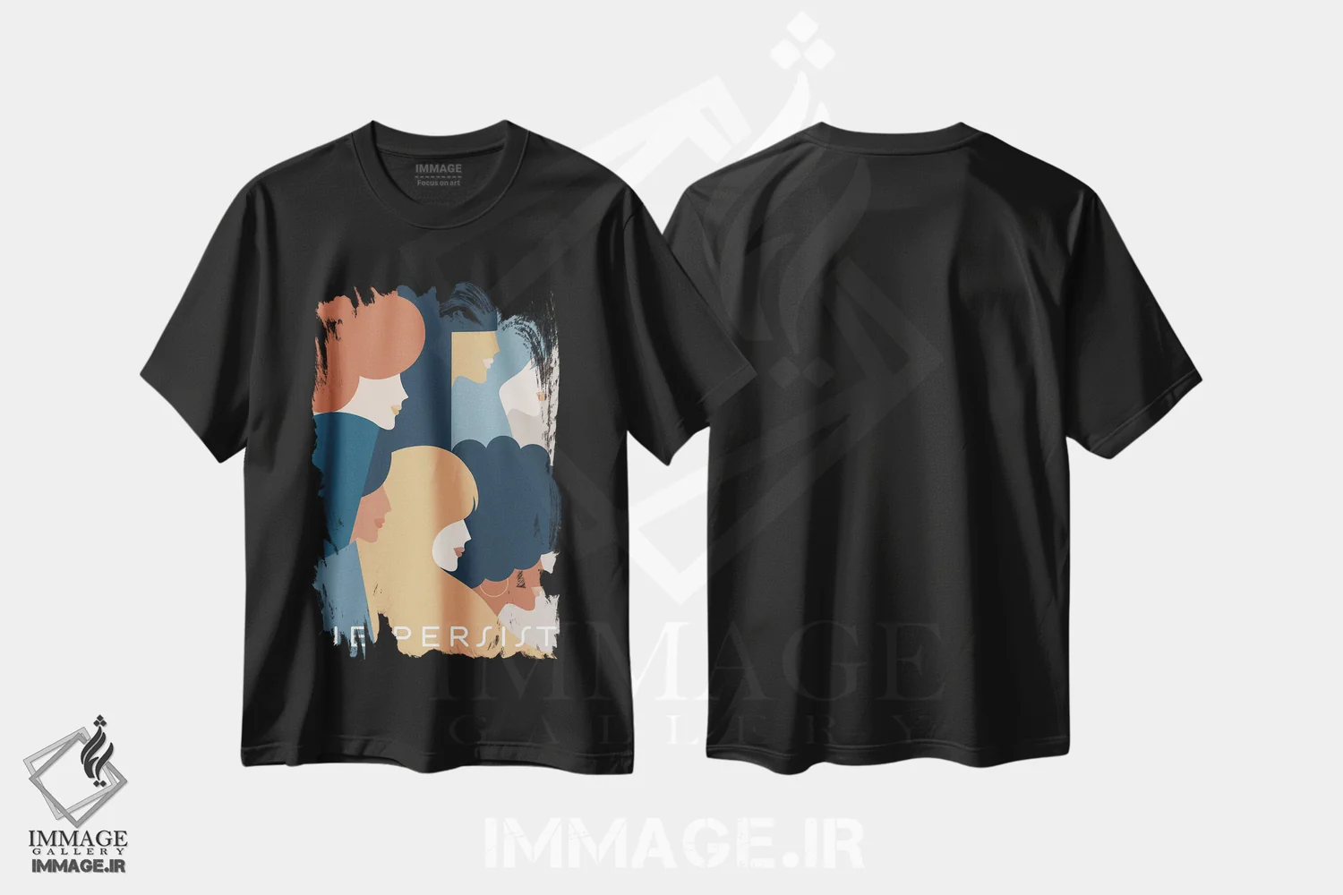 تیشرت مشکی طرح دار آثار دومینیک واری - فروشگاه ایماژ