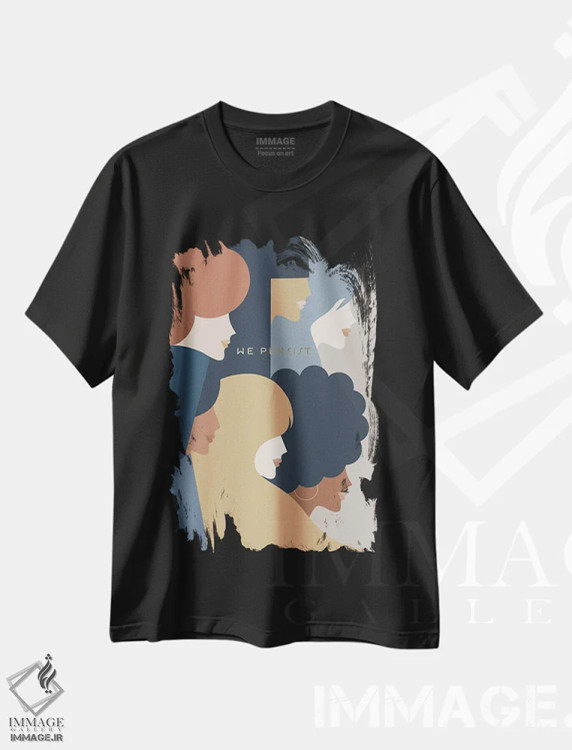 تیشرت مشکی طرح دار آثار دومینیک واری - immage.ir