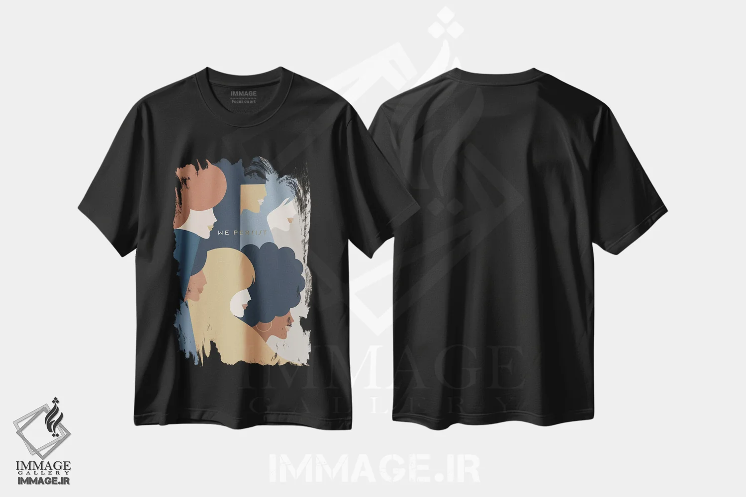 تیشرت مشکی طرح دار آثار دومینیک واری - immage.ir