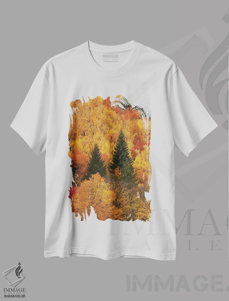 تیشرت سفید طرح دار آثار دیوید وال - immage.ir