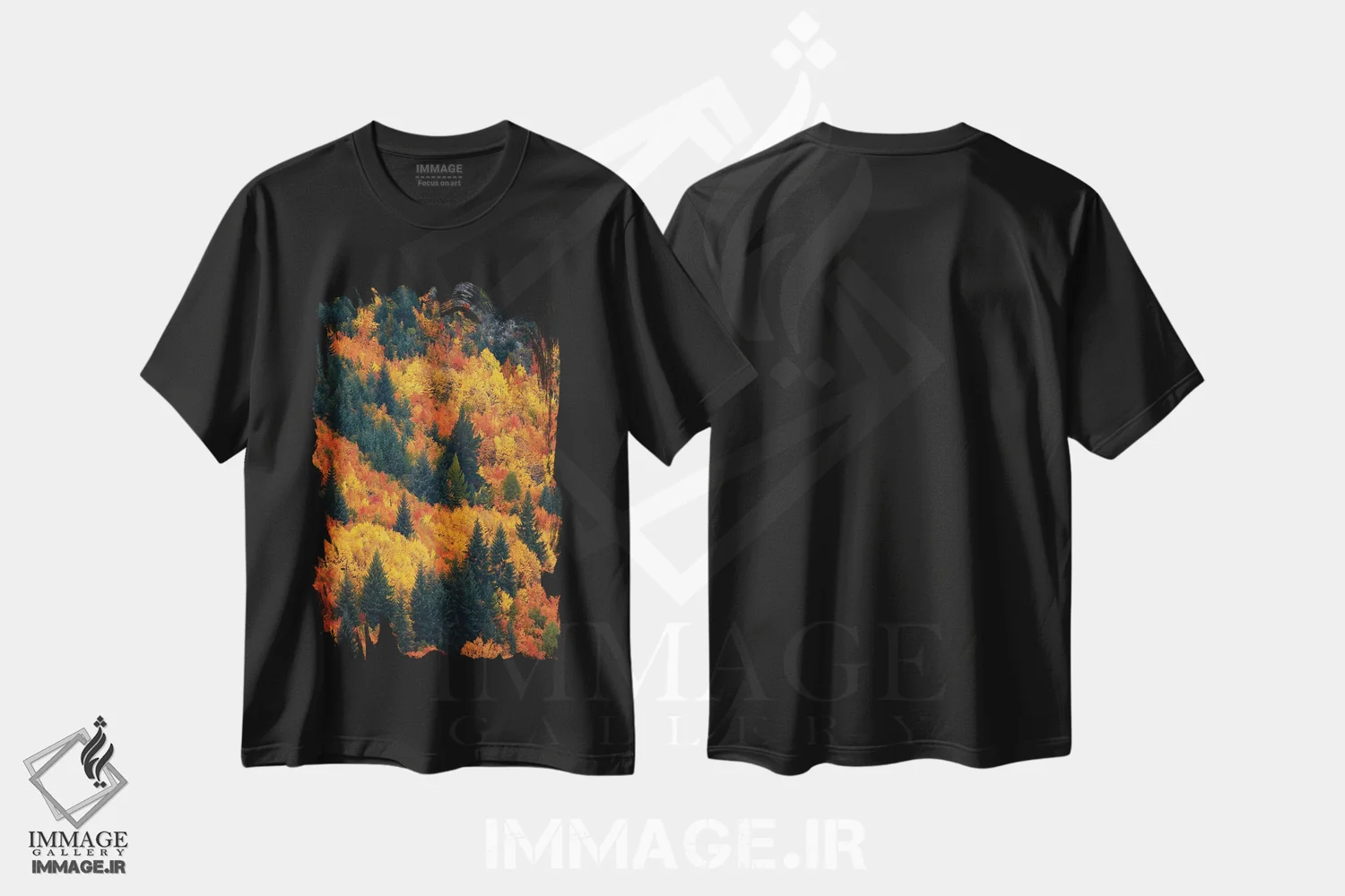 تیشرت مشکی طرح دار آثار دیوید وال - immage.ir