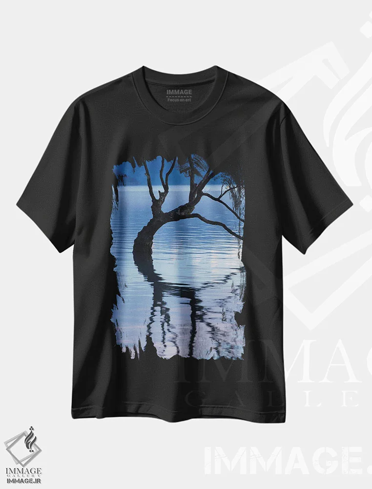 تیشرت مشکی طرح دار آثار دیوید وال - immage.ir