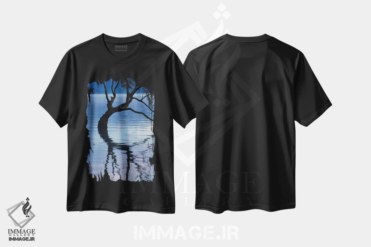 تیشرت مشکی طرح دار آثار دیوید وال - immage.ir