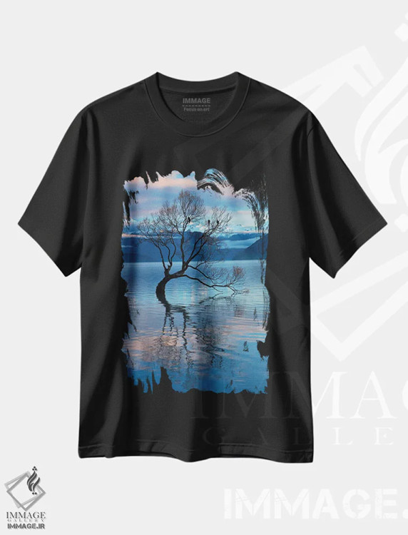 تیشرت مشکی طرح دار آثار دیوید وال - فروشگاه ایماژ