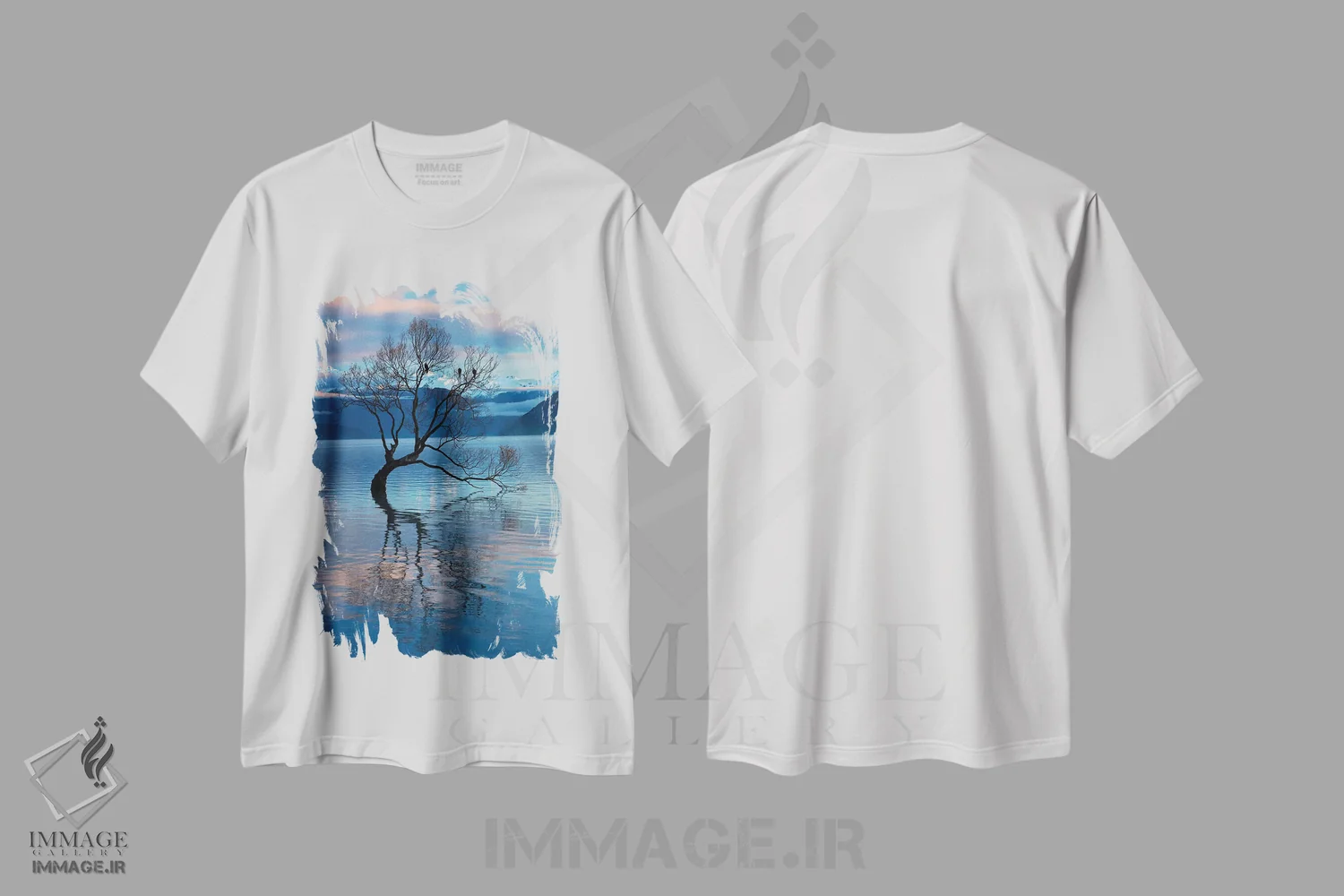 تیشرت سفید طرح دار آثار دیوید وال - immage.ir