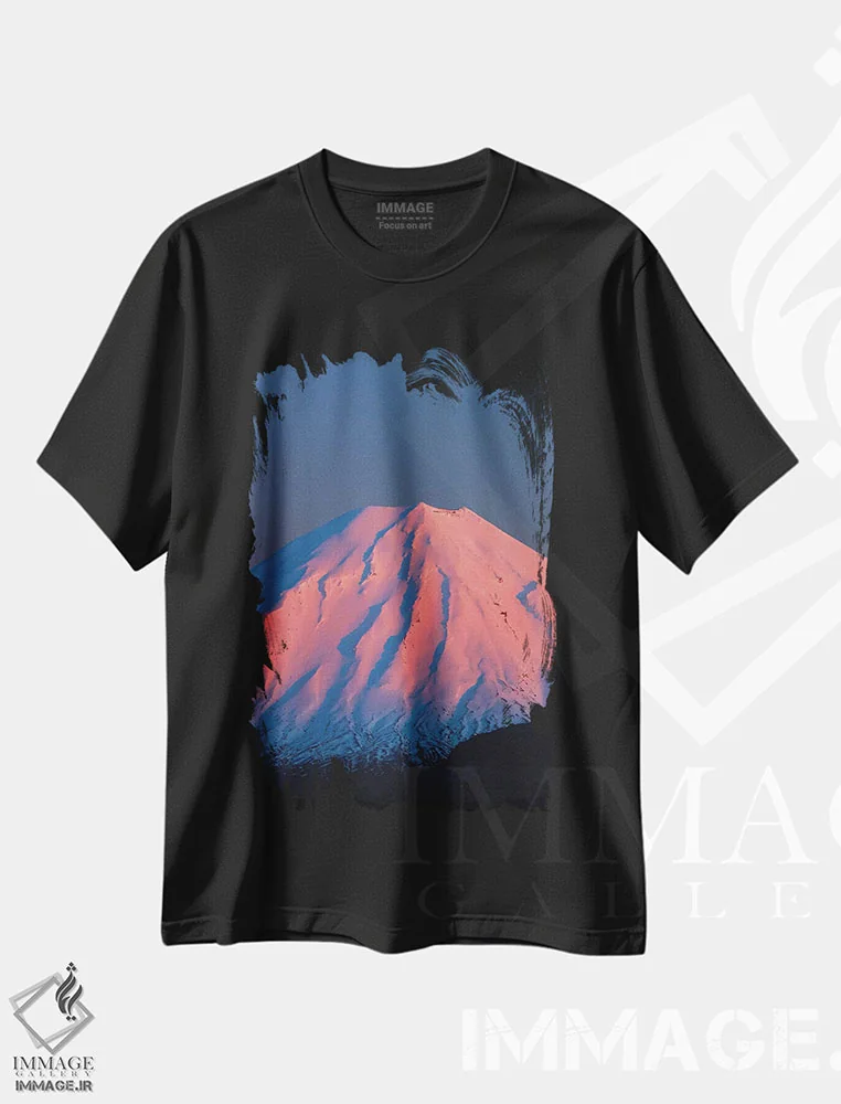 تیشرت مشکی طرح دار آثار دیوید وال - immage.ir