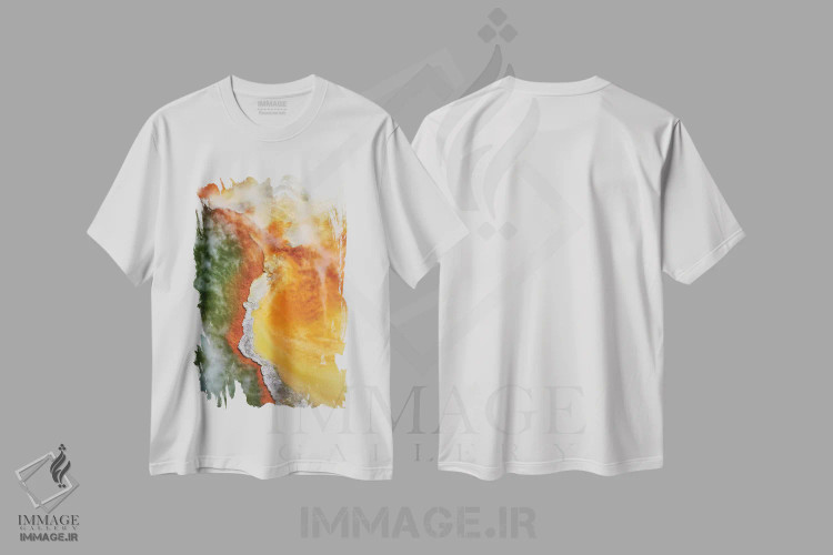 تیشرت سفید طرح دار آثار دیوید وال - immage.ir