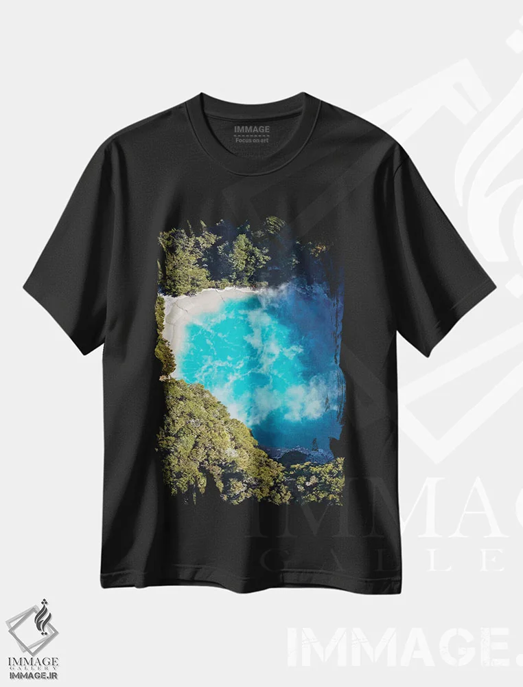 تیشرت مشکی طرح دار آثار دیوید وال - immage.ir