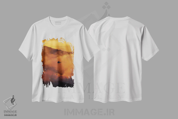 تیشرت سفید طرح دار آثار دیوید وال - immage.ir