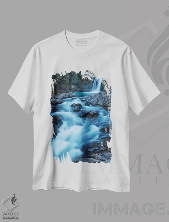 تیشرت سفید طرح دار آثار دیوید وال - immage.ir
