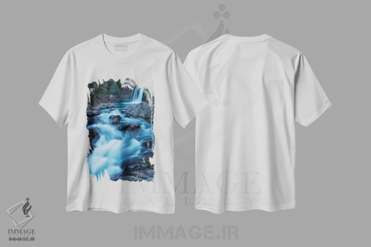 تیشرت سفید طرح دار آثار دیوید وال - immage.ir