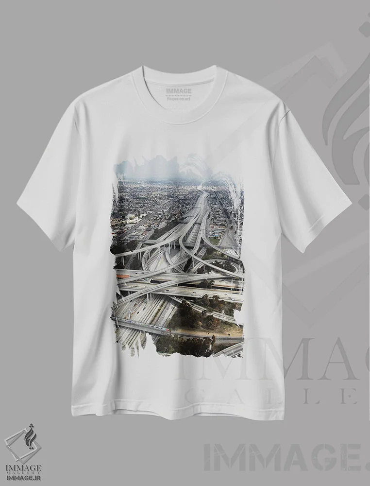 تیشرت سفید طرح دار آثار دیوید وال - فروشگاه ایماژ