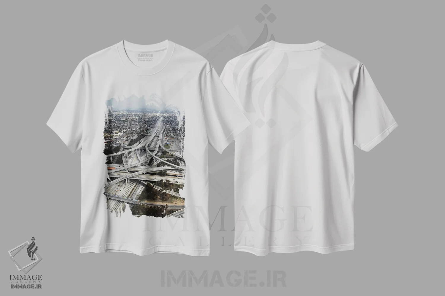 تیشرت سفید طرح دار آثار دیوید وال - فروشگاه ایماژ