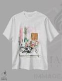 تیشرت سفید طرح دار دوچرخه سواری بهاری، دکور معاصر اثر داگوود پورتفولیو | immage.ir