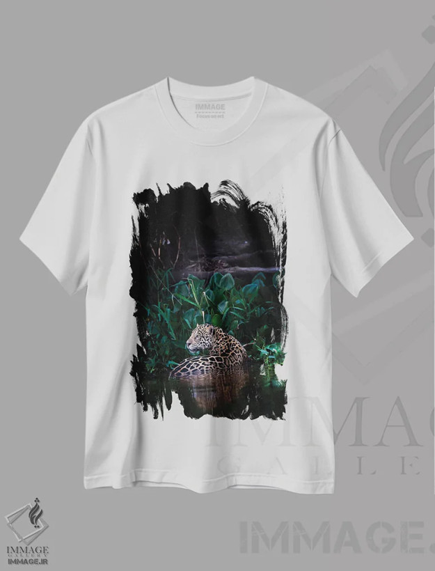 تیشرت سفید طرح دار خنک شدن، هنر فاخر معاصر اثر دیوید وولَن | فروشگاه ایماژ