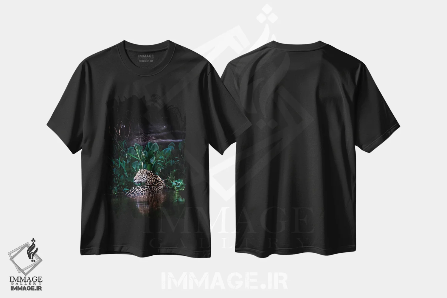 تیشرت مشکی طرح دار خنک شدن، هنر فاخر معاصر اثر دیوید وولَن | immage.ir