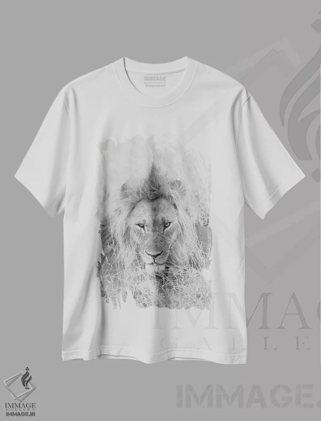 تیشرت سفید طرح دار پنهان شدن، عکاسی سیاه و سفید اثر دیوید وولَن | immage.ir