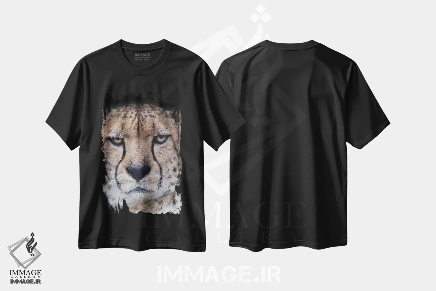 تیشرت مشکی طرح دار چهره ی یک ورزشکار، هنر فاخر معاصر اثر دیوید وولَن | immage.ir