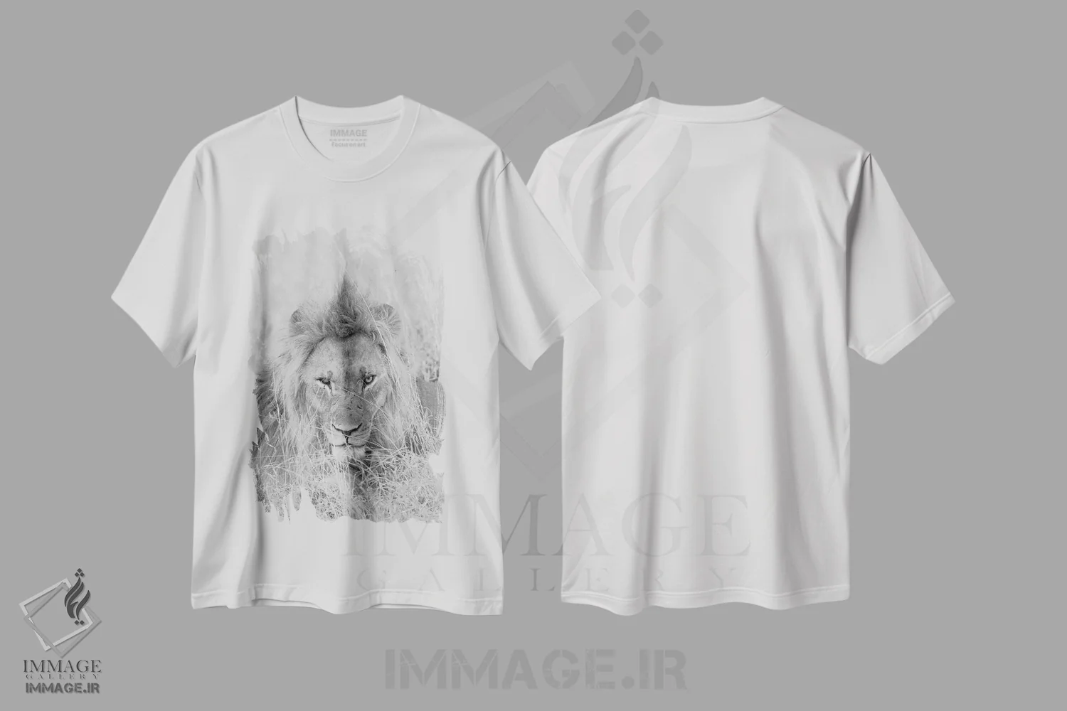 تیشرت سفید طرح دار پنهان شدن، عکاسی سیاه و سفید اثر دیوید وولَن | immage.ir