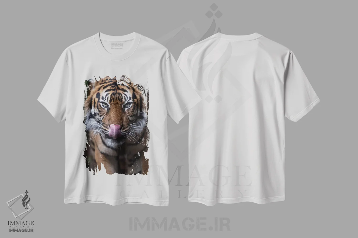 تیشرت سفید طرح دار ایندرا دختر بینجای، هنر فاخر معاصر اثر دیوید وولَن | immage.ir