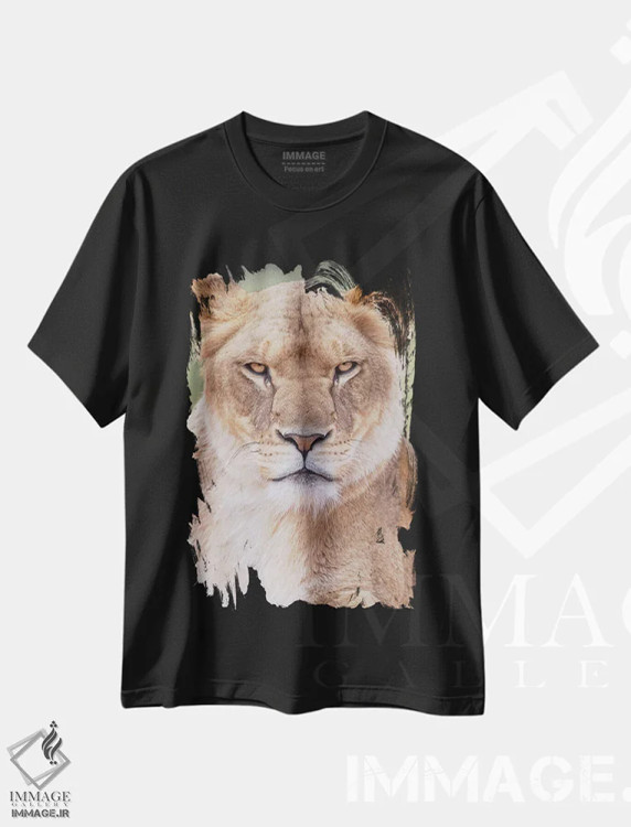 تیشرت مشکی طرح دار نیلو، هنر فاخر معاصر اثر دیوید وولَن | immage.ir