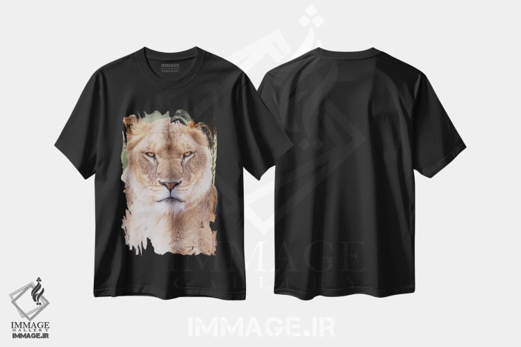 تیشرت مشکی طرح دار نیلو، هنر فاخر معاصر اثر دیوید وولَن | immage.ir