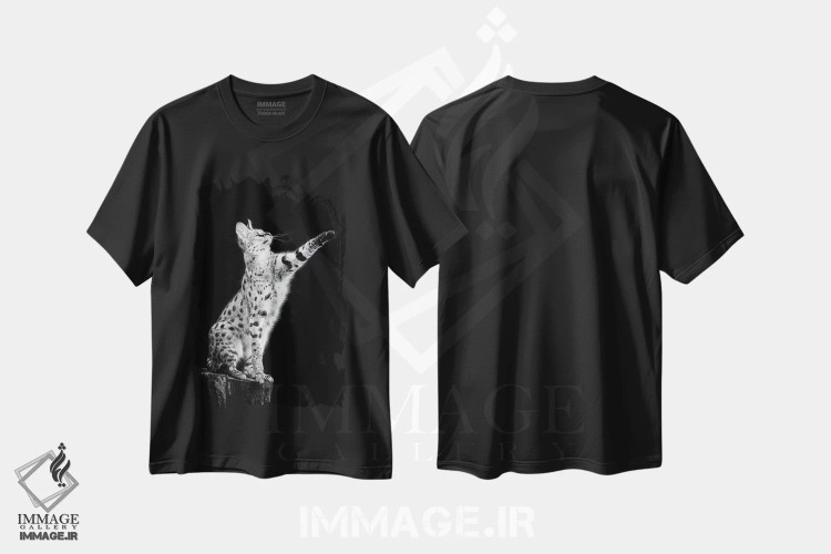 تیشرت مشکی طرح دار سروال، عکاسی سیاه و سفید اثر دیوید وولَن | immage.ir
