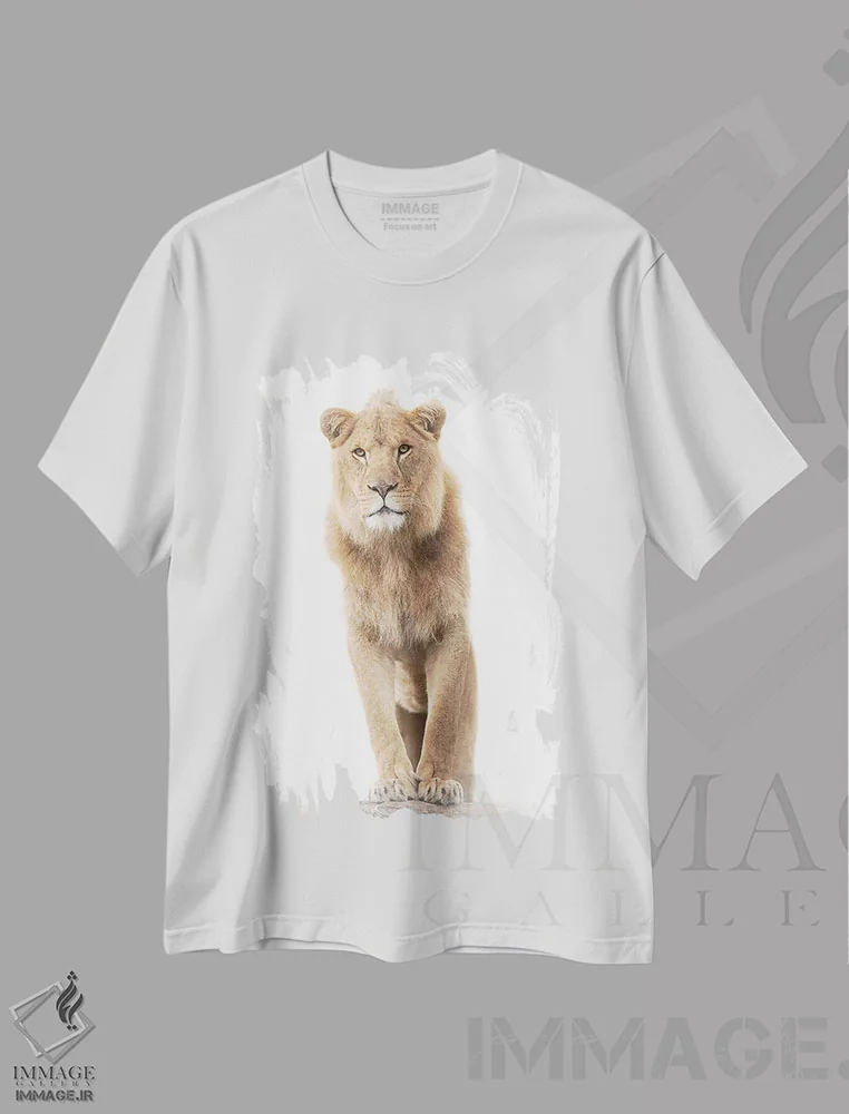 تیشرت سفید طرح دار دیده بان، هنر فاخر معاصر اثر دیوید وولَن | فروشگاه ایماژ